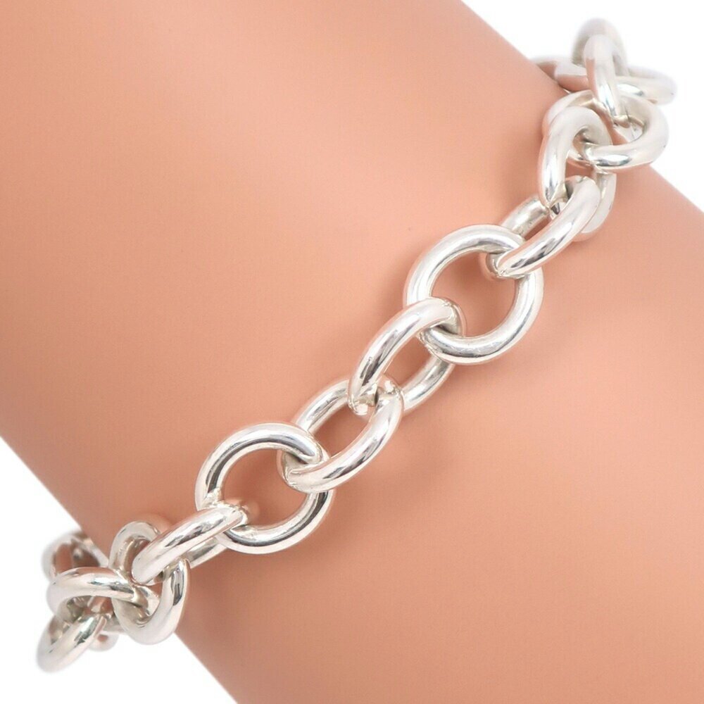 TIFFANY Authentic Silver Heart Charm Bracelet - Picture 3 of 7